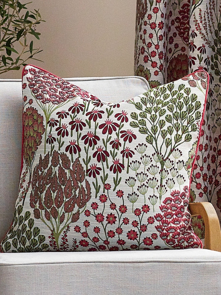 Wylder Rednut Ophelia Floral Jacquard Cushion - Image 1 of 5