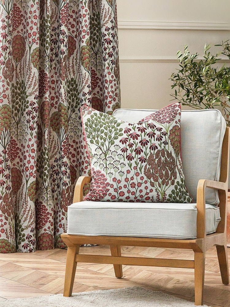 Wylder Rednut Ophelia Floral Jacquard Cushion - Image 2 of 5