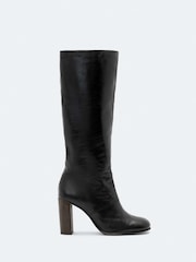 AllSaints Black Marisa High Boots - Image 1 of 4