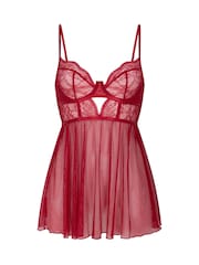 Hunkemoller Red Isabelle Babydoll - Image 4 of 5