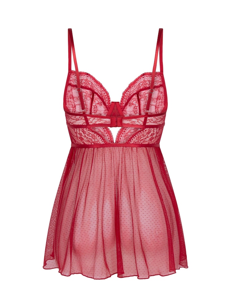 Hunkemoller Red Isabelle Babydoll - Image 5 of 5 Hunkemoller Red Isabelle Babydoll - Image 5 of 5