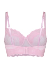 Hunkemoller Pink Non-Padded Underwired Longline Bra Camellia - Image 5 of 5