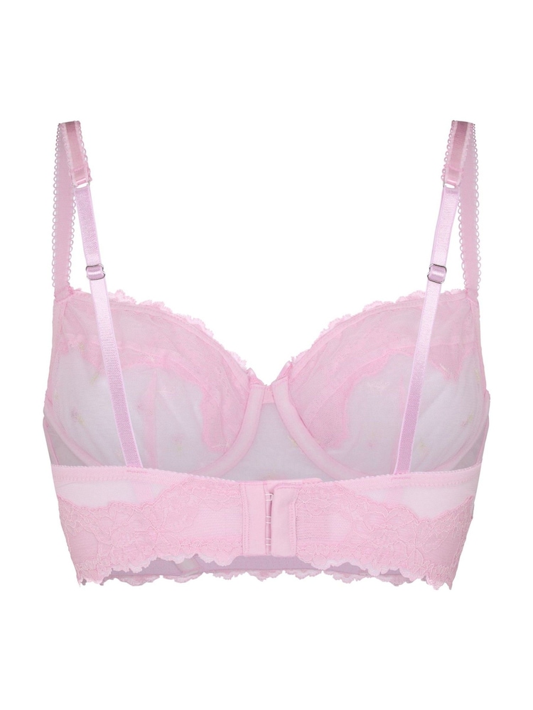 Hunkemoller Pink Non-Padded Underwired Longline Bra Camellia - Image 5 of 5 Hunkemoller Pink Non-Padded Underwired Longline Bra Camellia - Image 5 of 5