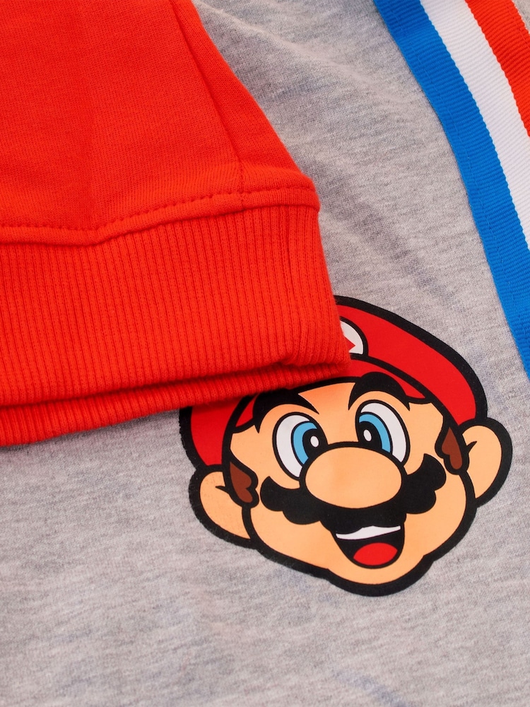Character Orange/Grey 100% Cotton Super Mario Joggers Set - Image 5 of 5