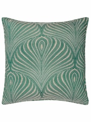 Riva Paoletti Emerald Gatsby Jacquard Eyelet Cushion - Image 3 of 6