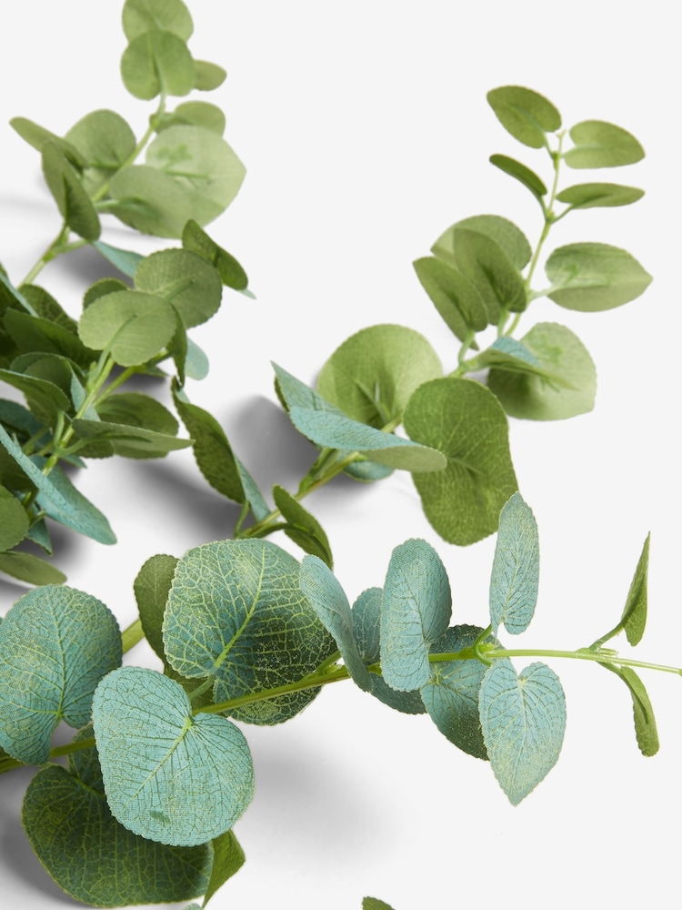 Set of 3 Green Artificial Eucalyptus Stems - Image 3 of 6