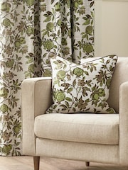 Wylder Green Pomegranate Floral Jacquard Cushion - Image 2 of 5