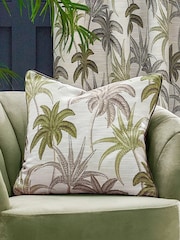Wylder Green Galapagos Tropical Jacquard Cushion - Image 1 of 5
