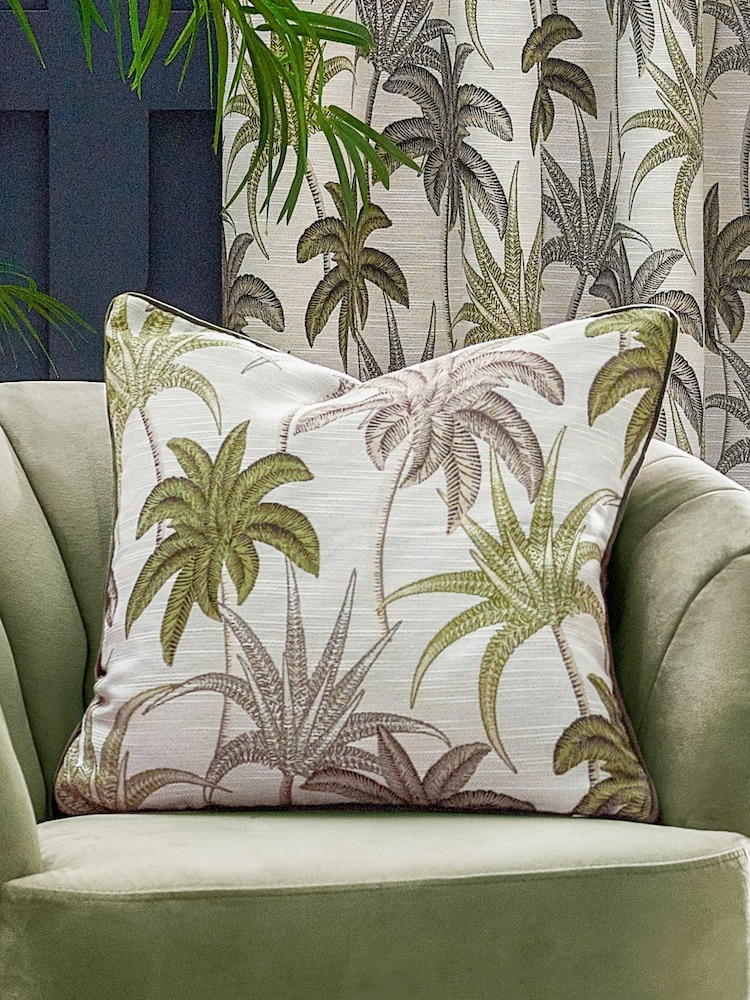 Wylder Green Galapagos Tropical Jacquard Cushion - Image 1 of 5 Wylder Green Galapagos Tropical Jacquard Cushion - Image 1 of 5