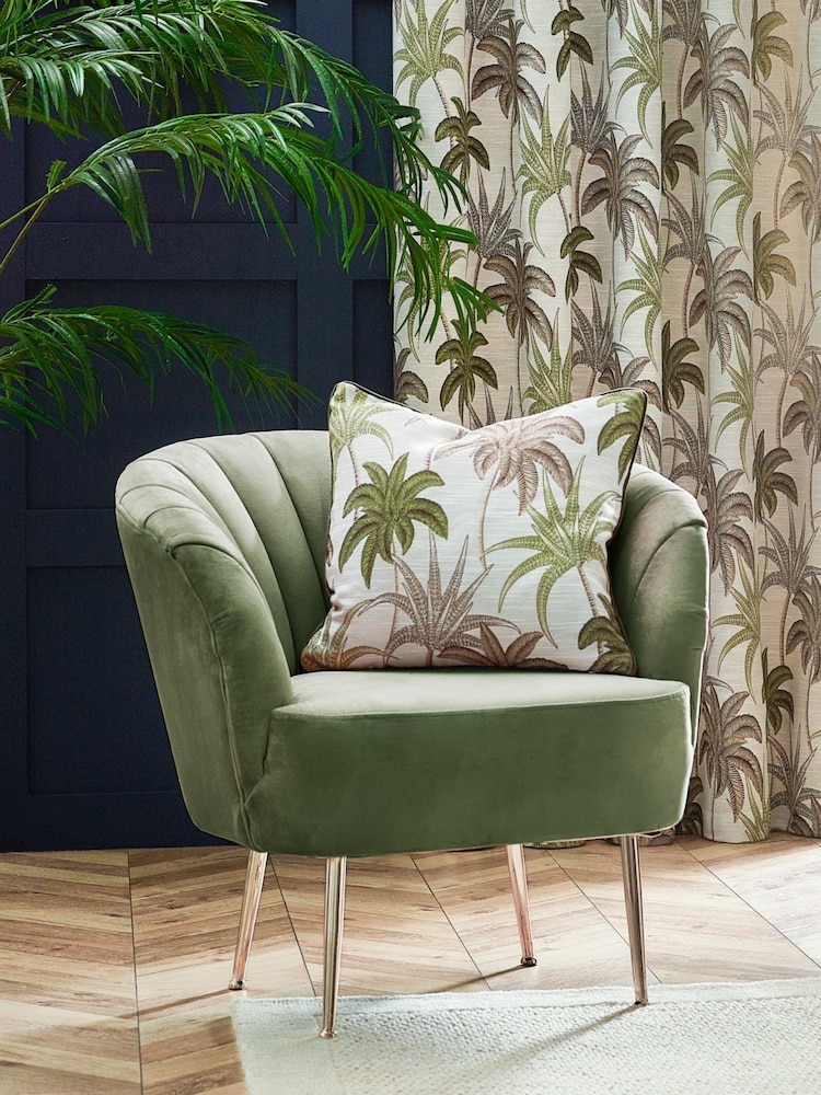 Wylder Green Galapagos Tropical Jacquard Cushion - Image 5 of 5