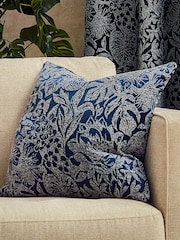 Wylder Midnight Bali Botanical Jacquard Cushion - Image 1 of 5