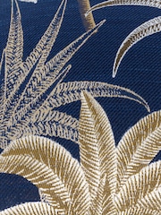 Wylder Navy Blue Galapagos Tropical Jacquard Cushion - Image 5 of 5