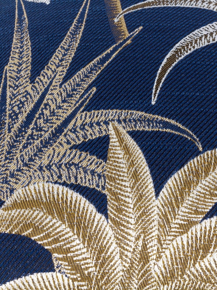 Wylder Navy Blue Galapagos Tropical Jacquard Cushion - Image 5 of 5