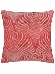 Riva Paoletti Terracotta Gatsby Jacquard Eyelet Cushion - Image 3 of 6