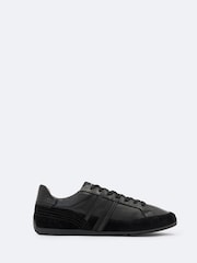 AllSaints Black Liam Lace Up Trainers - Image 1 of 4
