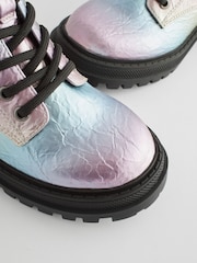 Rainbow Metallic Wide Fit (G) Warm Lined Lace-Up Ankle Boots - Image 5 of 6