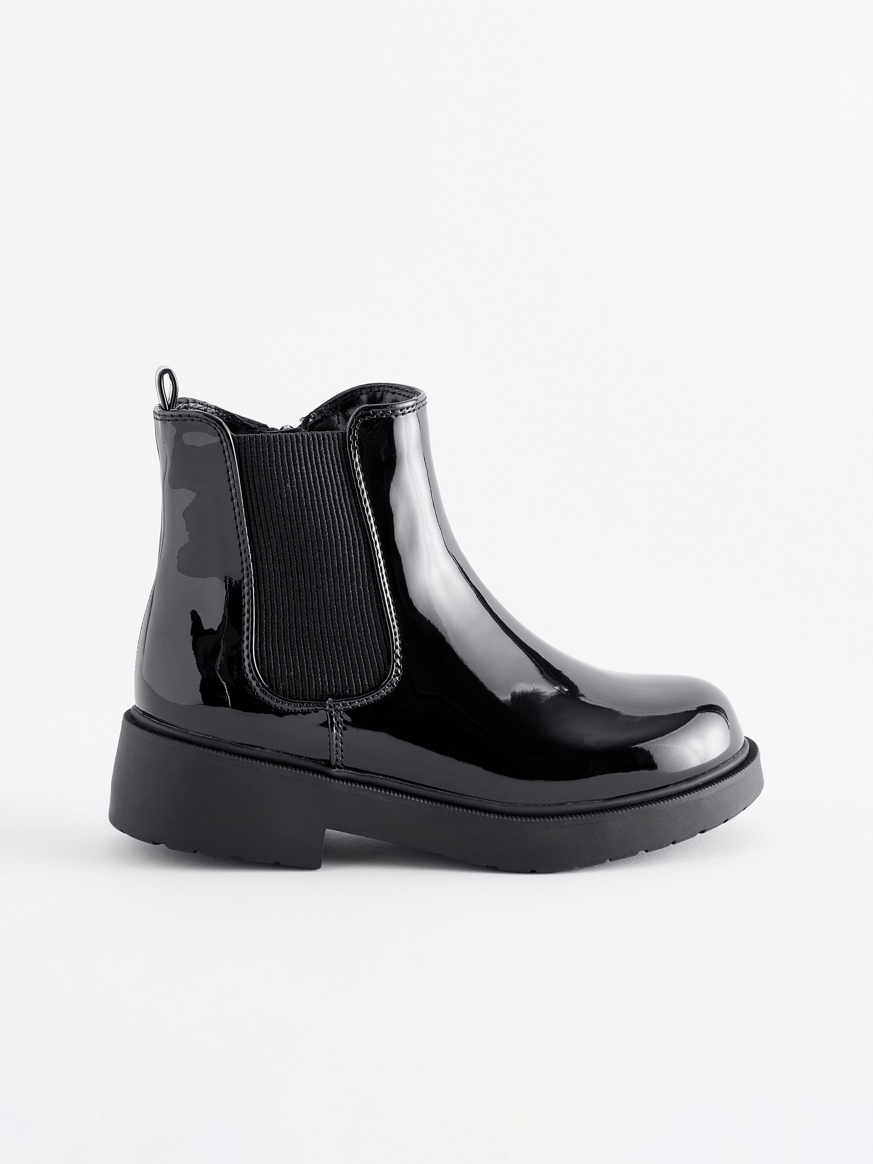 Womens patent chelsea boots top