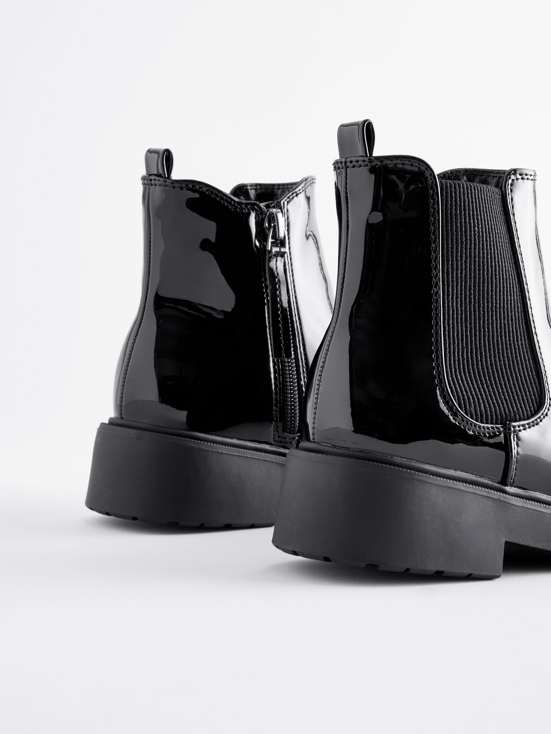 Black patent chelsea ankle boots online