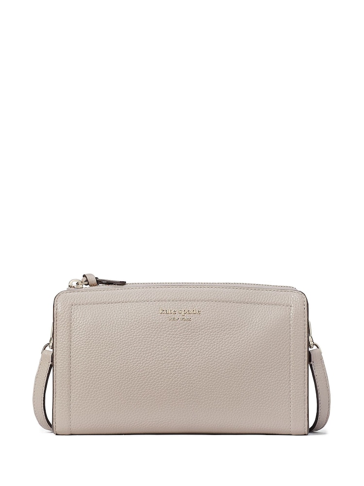 kate spade new york Small Grey Knott Pebbled Leather Cross-Body Bag - Image 2 of 5