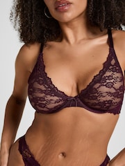 Hunkemoller Purple Aveline Non-Padded Underwired Bra - Image 2 of 6
