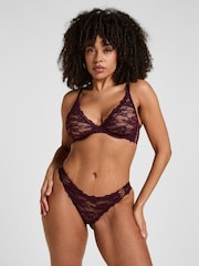 Hunkemoller Purple Aveline Non-Padded Underwired Bra - Image 3 of 6