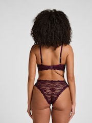 Hunkemoller Purple Aveline Non-Padded Underwired Bra - Image 4 of 6