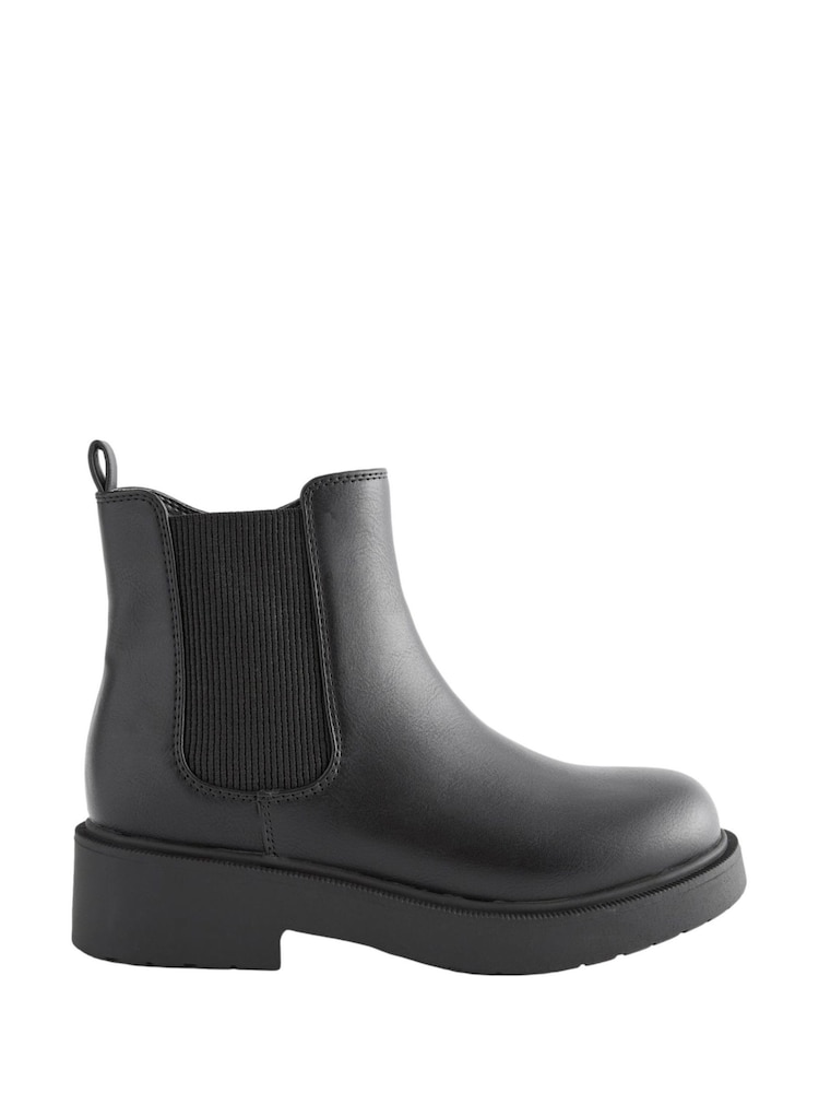 Ματ μαύρο - Chunky Chelsea Ankle Μπότες - Image 2 of 6