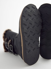 Black Wide Fit (G) Warm Lined Zip Boots - Image 4 of 4