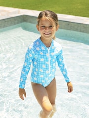 Zoggs Blue Kids Girls Paddle Swimsuit - Image 4 of 7