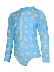 Zoggs Blue Kids Girls Paddle Swimsuit - Image 6 of 7