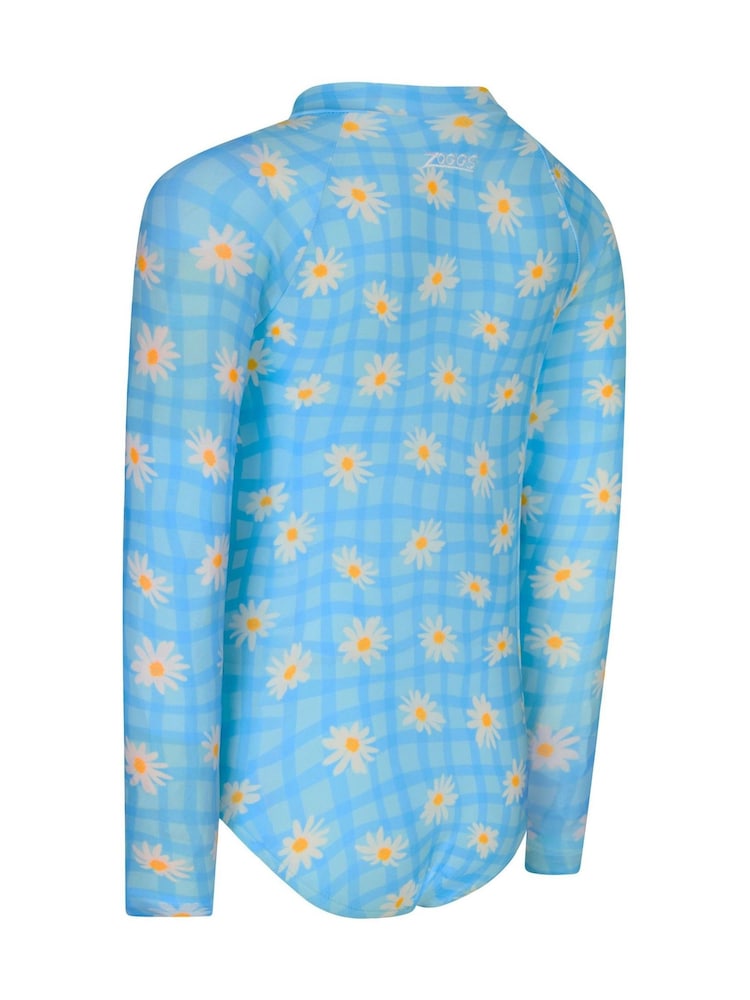 Zoggs Blue Kids Girls Paddle Swimsuit - Image 7 of 7