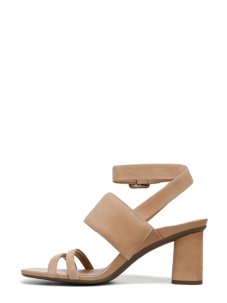 Vionic Yasmin Suede Heeled Brown Sandals - Image 2 of 7 Vionic Yasmin Suede Heeled Brown Sandals - Image 2 of 7