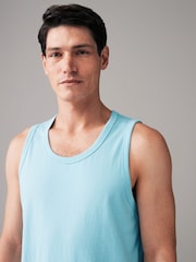 Light Blue 100% Cotton Vest - Image 1 of 7