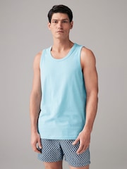 Light Blue 100% Cotton Vest - Image 3 of 7