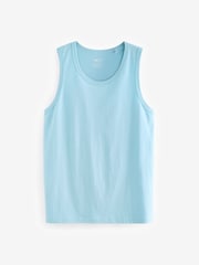 Light Blue 100% Cotton Vest - Image 5 of 7