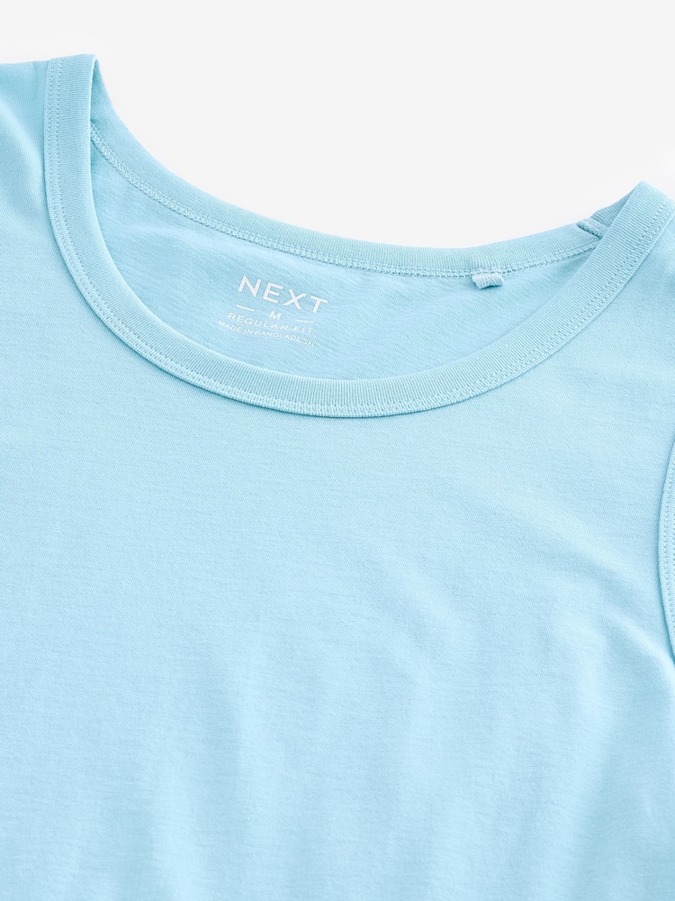 Light Blue 100% Cotton Vest - Image 7 of 7