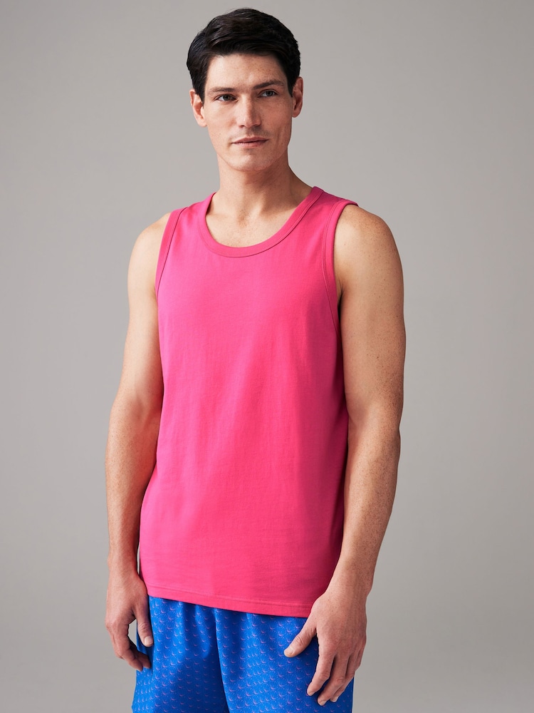 Pink 100% Cotton Vest - Image 1 of 7