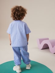 Blue 100% Cotton Short Sleeve Appliqué T-Shirt (3mths-7yrs) - Image 3 of 6