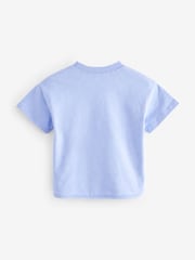 Blue 100% Cotton Short Sleeve Appliqué T-Shirt (3mths-7yrs) - Image 5 of 6