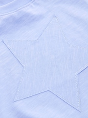 Blue 100% Cotton Short Sleeve Appliqué T-Shirt (3mths-7yrs) - Image 6 of 6