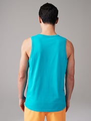 Aqua Blue 100% Cotton Vest - Image 3 of 7