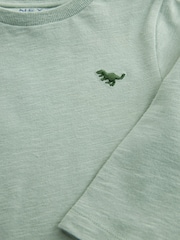 Mineral Green Long Sleeve Plain T-Shirt (3mths-7yrs) - Image 3 of 3