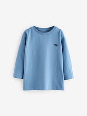 Blue Long Sleeve Plain T-Shirt (3mths-7yrs) - Image 1 of 3