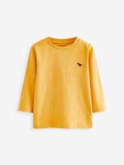 Ochre Yellow Long Sleeve Plain T-Shirt (3mths-7yrs) - Image 1 of 3