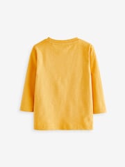 Ochre Yellow Long Sleeve Plain T-Shirt (3mths-7yrs) - Image 2 of 3