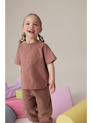Brown 100% Cotton Short Sleeve Appliqué T-Shirt (3mths-7yrs) - Image 2 of 6
