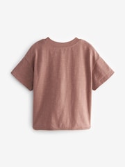 Brown 100% Cotton Short Sleeve Appliqué T-Shirt (3mths-7yrs) - Image 5 of 6