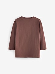 Brown Long Sleeve Plain T-Shirt (3mths-7yrs) - Image 2 of 3