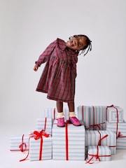 JoJo Maman Bébé Check Frill Collar Dress - 7şəkildən 1 şəkil