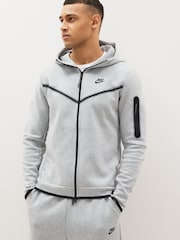 Nike Grey Tech Fleece Zip Through Hoodie - Image 1 of 5
